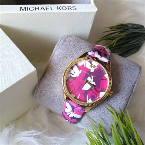 michael kors camo butterfly watch|Michael Kors Women's Lexington Pink Camo Butterfly Leather .